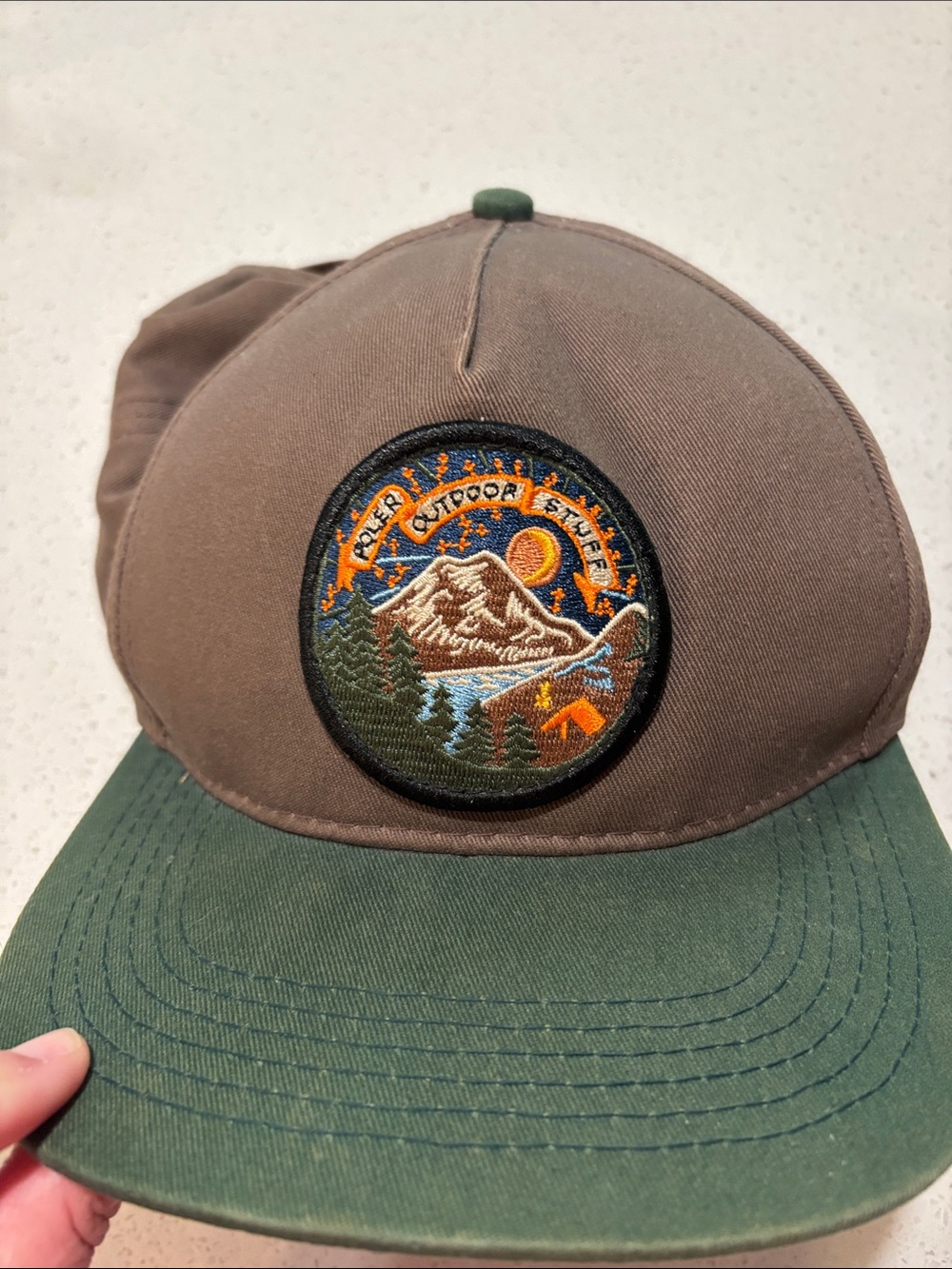 Poler Brown and Black Camp Logo Cap